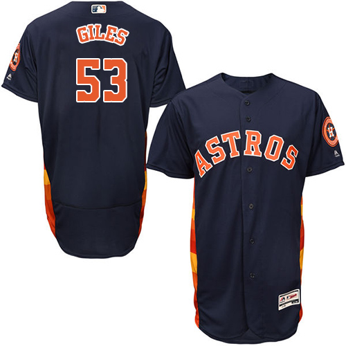 Astros #53 Ken Giles Navy Blue Flexbase Authentic Collection Stitched MLB Jersey - Click Image to Close